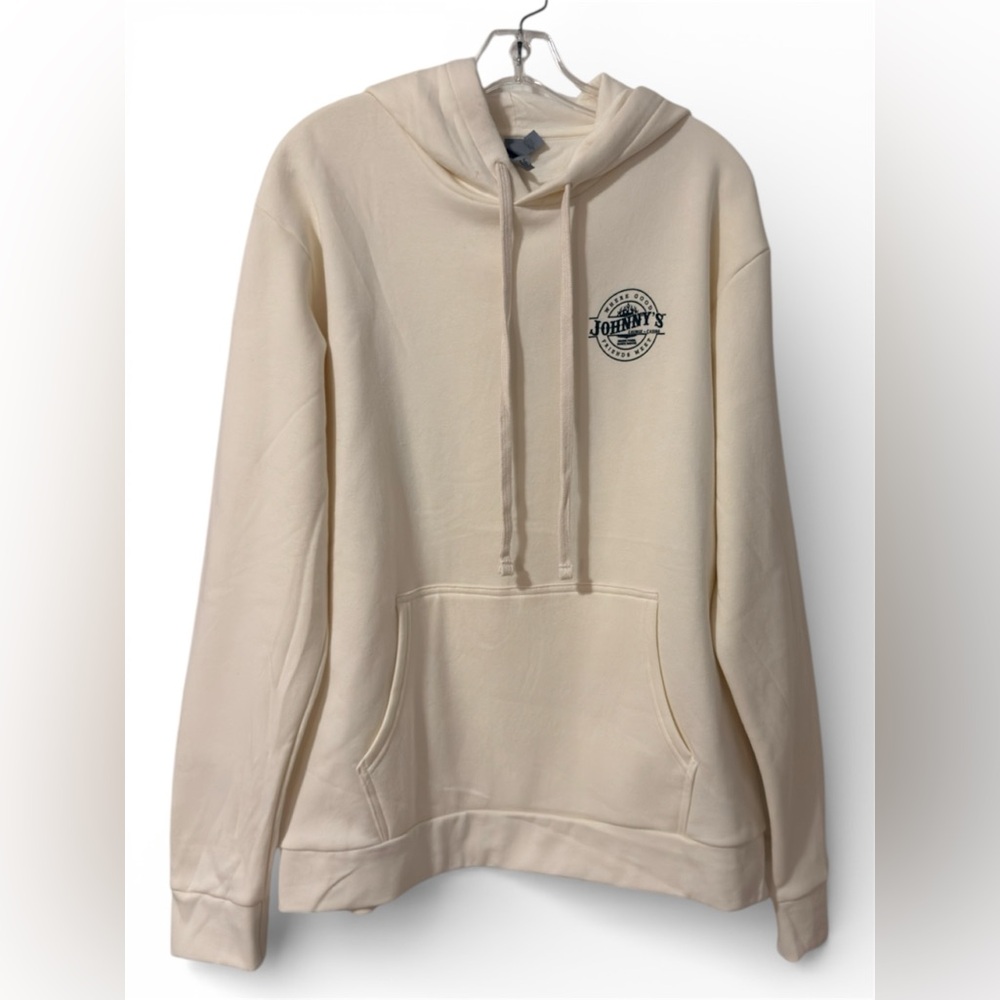 Next Level Apparel Unisex Hoodie Johnnys Bar Logo Large